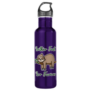 Neither Fast nor Furious Lazy Sloth on Tree Branch 710 Ml Water Bottle