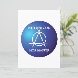 Neither God Nor Master Anarchy Symbol  Invitation
