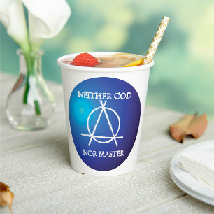 Neither God Nor Master Anarchy Symbol Paper Cups