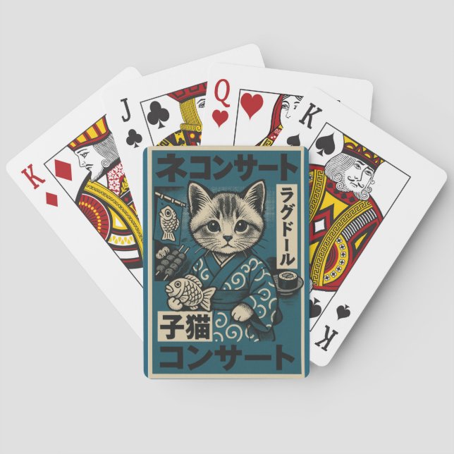 Neko Noodle Nights Playing Cards (Back)
