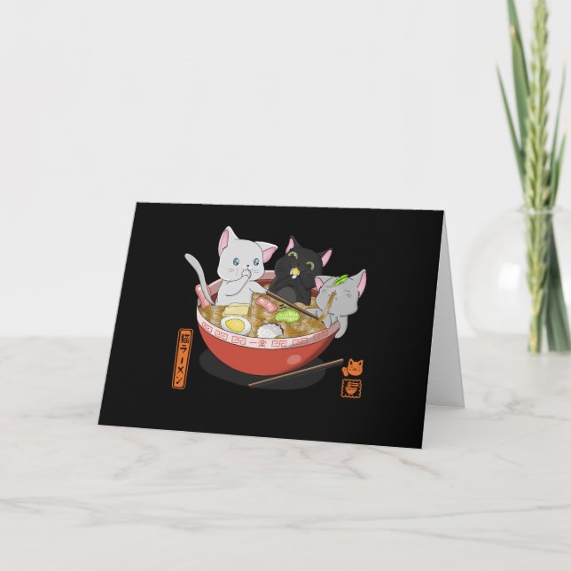 Neko Ramen cat Card (Front)