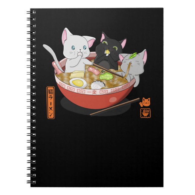 Neko Ramen cat Notebook (Front)