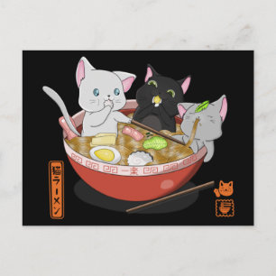 Neko Ramen cat Postcard
