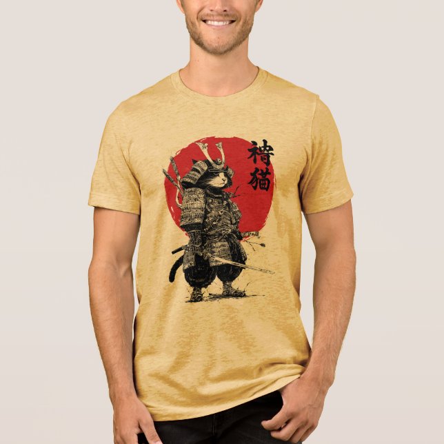 Neko Samurai Tri-Blend Shirt (Front)
