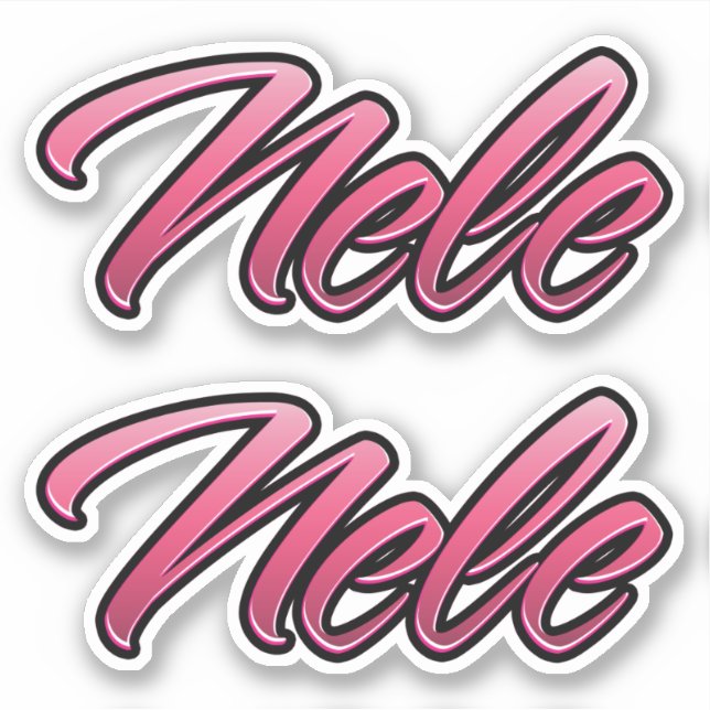 Nele faded pink Autocollants (Devant)