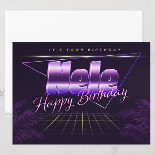 Nele Name First name pura retro card Birthday