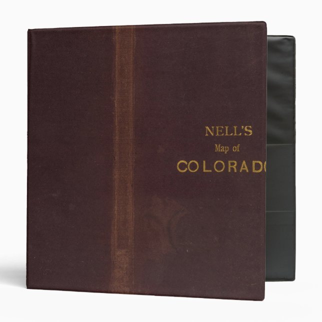 Nell's Topographical Map of Colorado 2 Binder (Front/Inside)