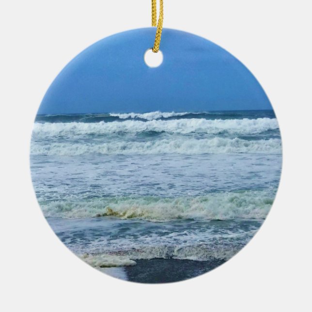 Nelscott Reef, Lincoln City, Oregon Ceramic Ornament (Front)