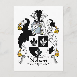 Nelson Family Crest Postcard