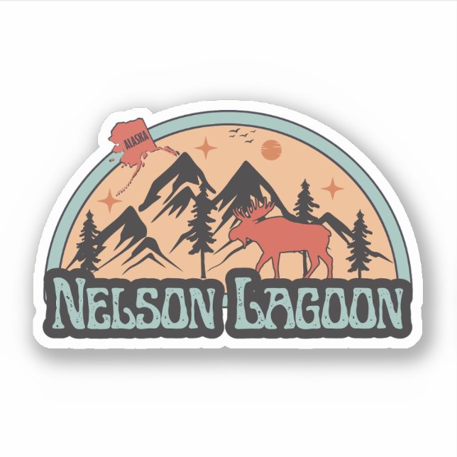 Nelson Lagoon, Alaska Sticker (Front)