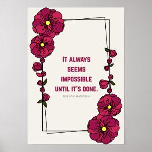 Nelson Mandela Wisdom Poster – Elegant Geometric
