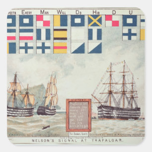 Nelson's signal at Trafalgar Square Sticker