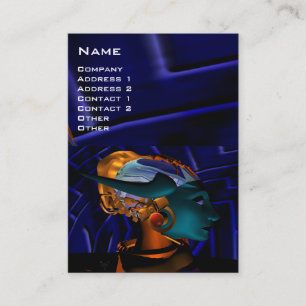 NEMES / cybernetics, mechanical engineer,blue Business Card