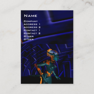 NEMES / cybernetics, mechanical engineer,blue Business Card
