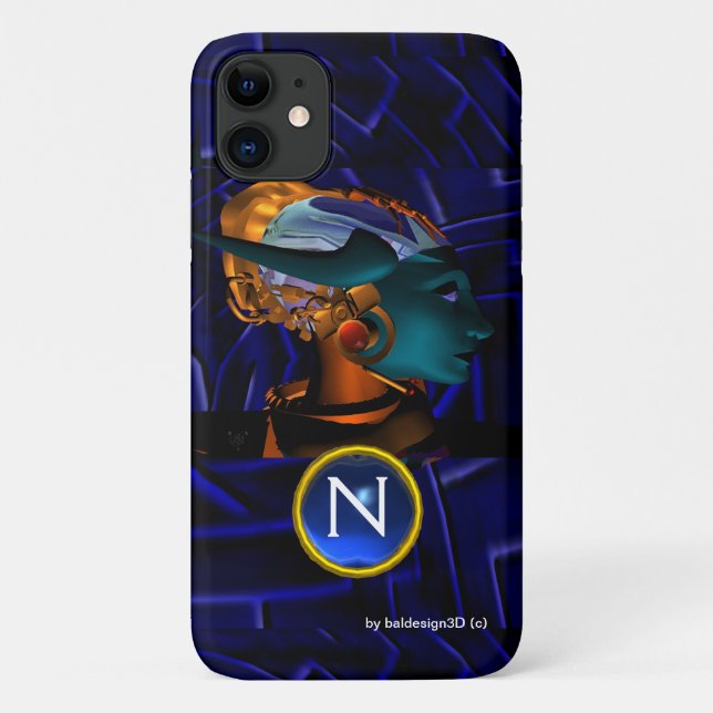 NEMES /HYPER ANDROID,Blue Science Fiction Monogram Case-Mate iPhone Case (Back)