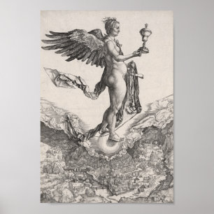 Nemesis, Engraving by Albrecht Durer Poster