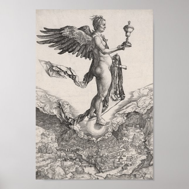 Nemesis, Engraving by Albrecht Durer Poster (Front)