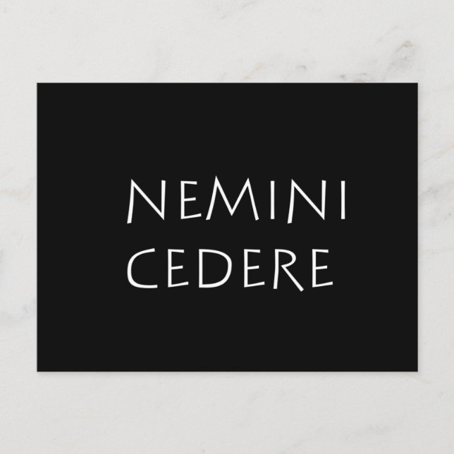 Nemini cedere postcard (Front)