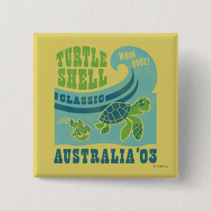 Nemo and Crush - Australia '03 2 Inch Square Button