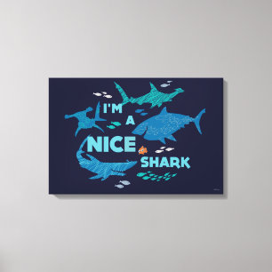 Nemo and Sharks - I'm A Nice Shark Canvas Print
