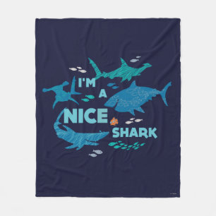 Nemo and Sharks - I'm A Nice Shark Fleece Blanket