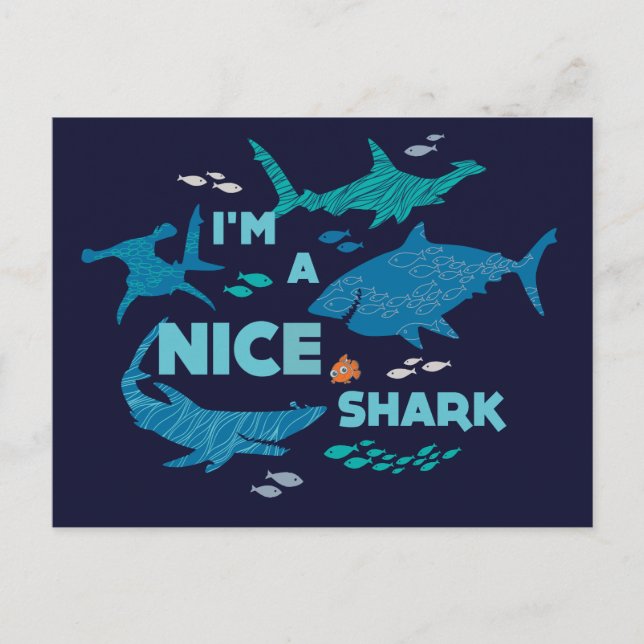 Nemo and Sharks - I'm A Nice Shark Postcard (Front)