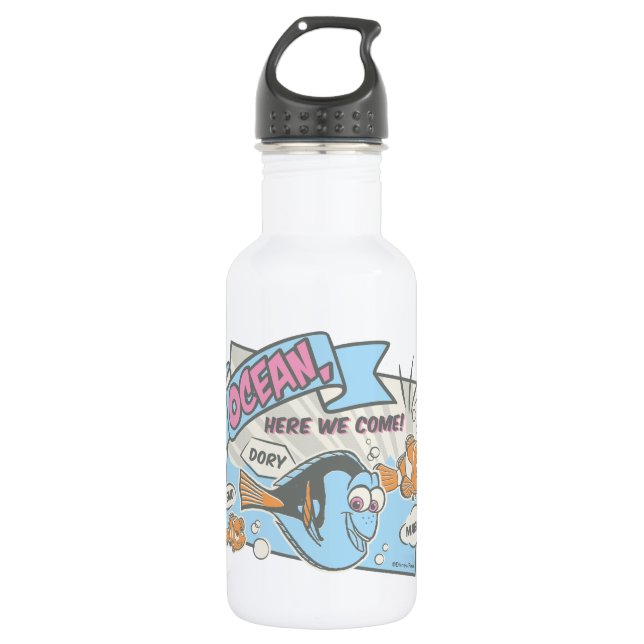 Nemo, Dory & Marlin | Ocean Here we Come 532 Ml Water Bottle (Front)