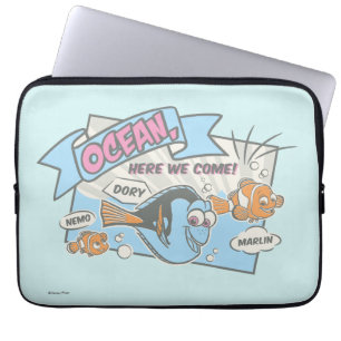 Nemo, Dory & Marlin Ocean Here we Come Laptop Sleeve