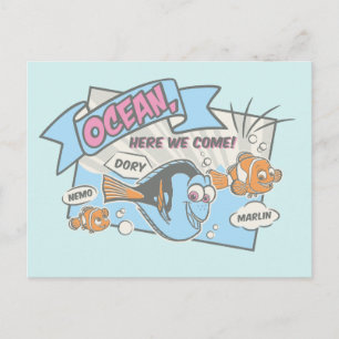 Nemo, Dory & Marlin   Ocean Here we Come Postcard