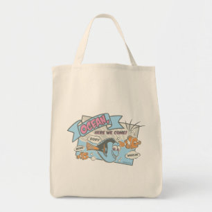 Nemo, Dory & Marlin   Ocean Here we Come Tote Bag