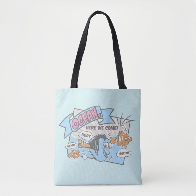 Nemo, Dory & Marlin | Ocean Here we Come Tote Bag (Front)