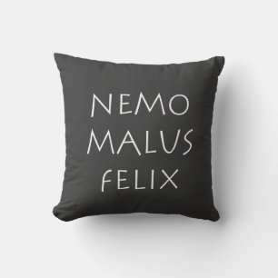 Nemo malus felix throw pillow
