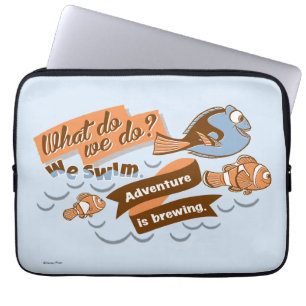 Nemo, Marlin & Dory   Adventure is Brewing Laptop Sleeve