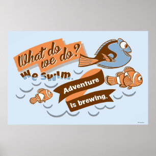 Nemo, Marlin & Dory   Adventure is Brewing Poster