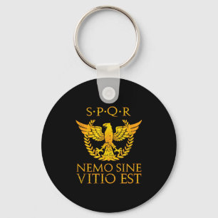 Nemo Sine Vitio Est Spqr Seneca Quote Stoic Keychain