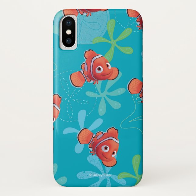 Nemo Teal Pattern Case-Mate iPhone Case (Back)