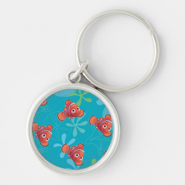 Nemo Teal Pattern Keychain (Front)