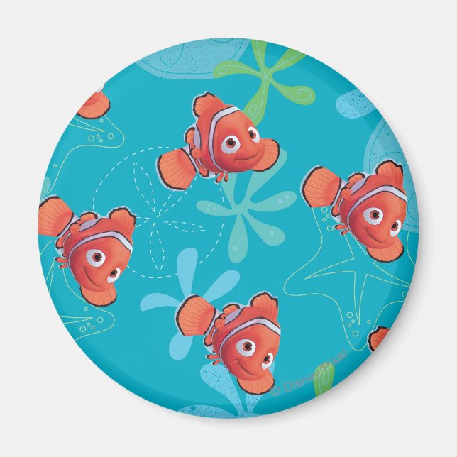 Nemo Teal Pattern Magnet (Front)