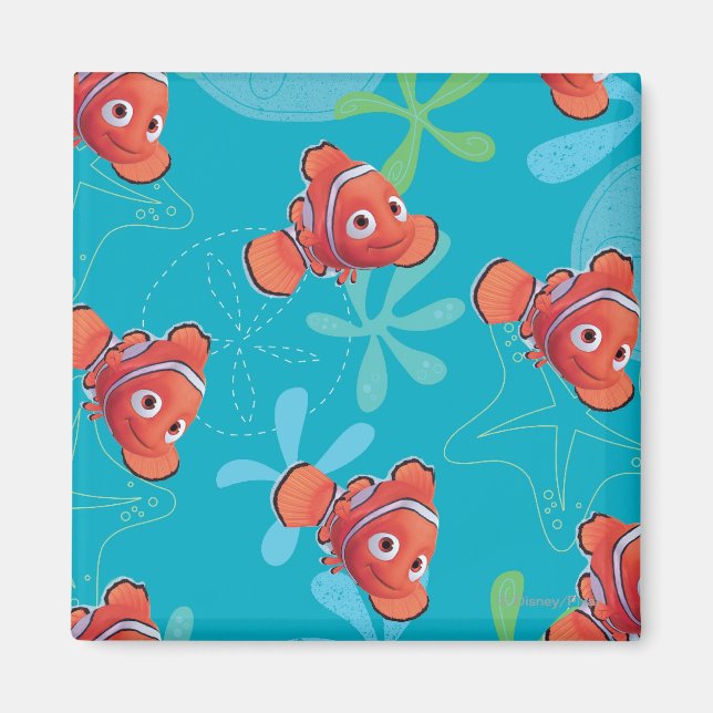 Nemo Teal Pattern Magnet (Front)