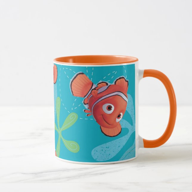 Nemo Teal Pattern Mug (Right)