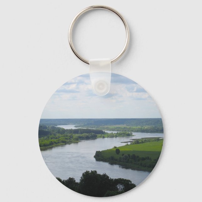 Nemunas River at Vilkija, LITHUANIA --- Keychain (Front)
