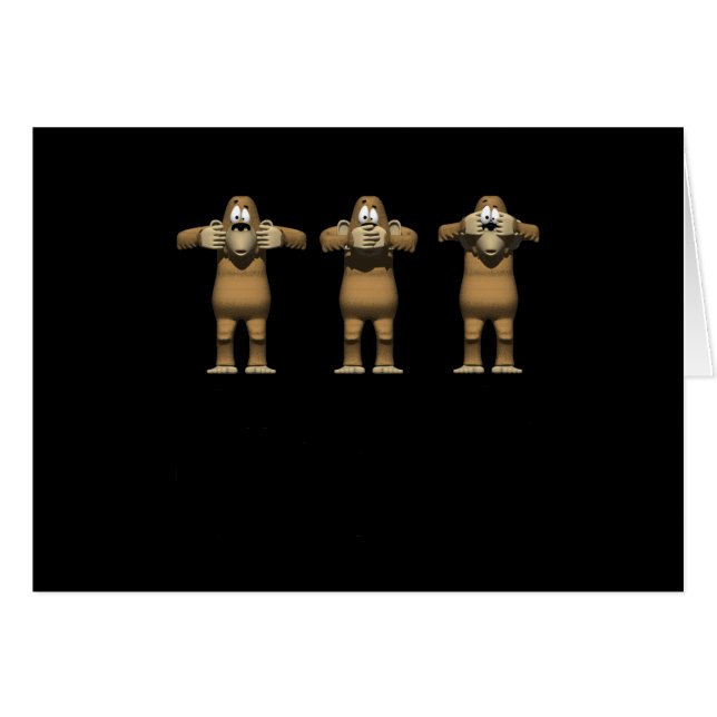 N'entendez aucun singe malin (Devant horizontal)