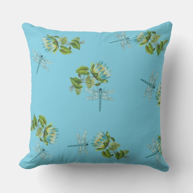 Nénuphars et libellules Coussin extérieur (Recto)