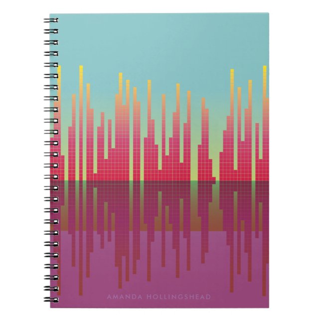 Neo 80's Visualizer Personalized Notebook (Front)