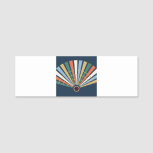 Neo Deco Fan graphic Name Tag