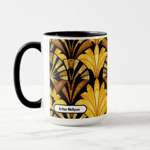 Neo Deco Gold Geometric Abstract Pattern Mug