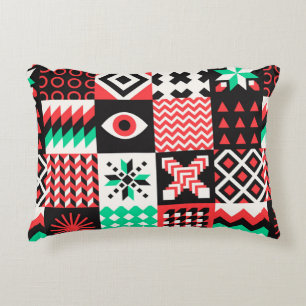 NEO GEO. Geometry pattern graphic design Accent Pillow