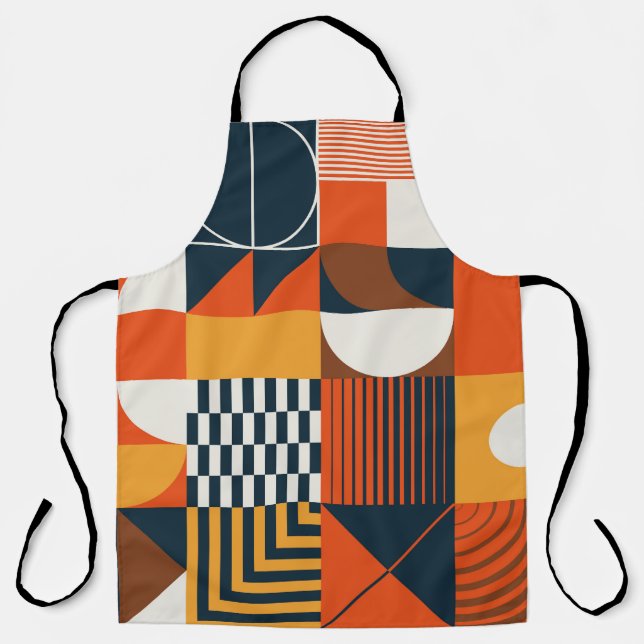 Neo geo: vintage abstract composition apron (Front)