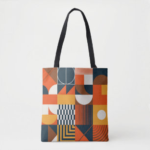 Neo geo: vintage abstract composition tote bag