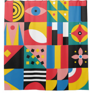 Neo Geometric Colourful Shapes Illustration